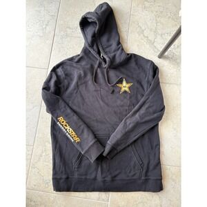 Brand New Rockstar Energy Drink RR Men's Black Pullover Hoodie Sz XL